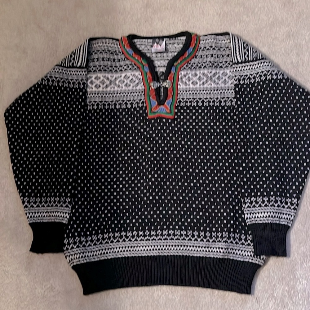 Dale of Norway Black and White Sweater